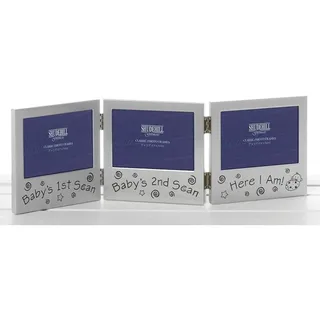 Shudehill Giftware Shudehill Baby Bilderrahmen Silber 12,7x7,6 cm 3er Set