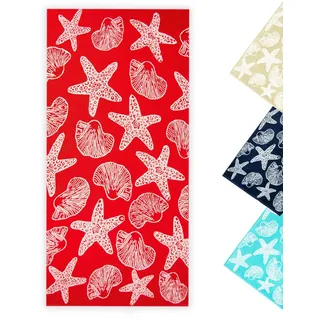 ZOLLNER Strandtuch 90 x 180 cm rot
