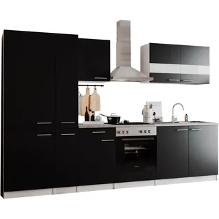 Küchenzeile Malia 300 cm schwarz