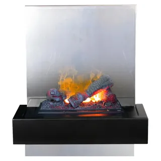 Xaralyn Elektrischer Wandkamin - Quero ERVS - Edelstahl - mit Fernbedienung - Opti-Myst Wasserdampf-Kamin - Wandkaminsims inklusive Einbaukamin - Kaminumrandung - Dekokamin
