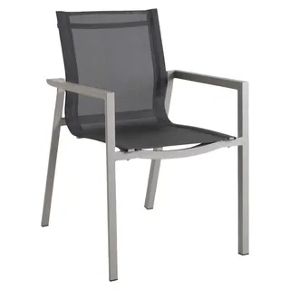 Stapelbarer Gartenstuhl Delia | Khaki | Textilene | Brafab | 2er Set - Grün