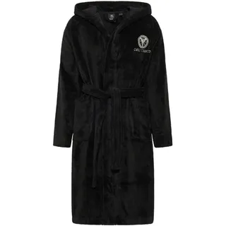 Carlo Colucci Bademantel »Kapuzen-Bademantel für Herren aus weicher Baumwolle« 1 Stk. MADE IN GREEN by OEKO-TEX®, schwarz