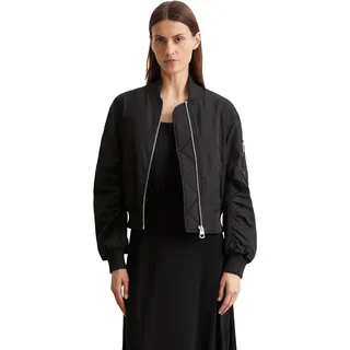 Marc O'Polo Blouson im Pilotenstil, verkürzte Form, mit mattem Glanz und softem Finish, schwarz