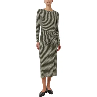 Comma Jerseykleid mit All-Over-Print und Wickeldetail