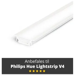 Light Solutions Aluminiumsprofil - Model G til Philips Hue og WiZ - Hvid