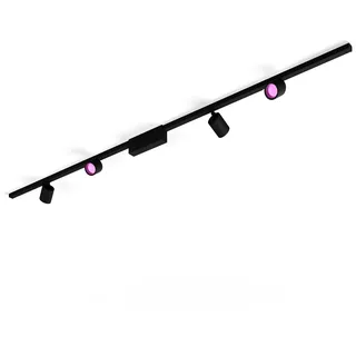 Philips Hue Perifo Railverlichting Plafond 4-Spots Basisset 1 St. Schwarz