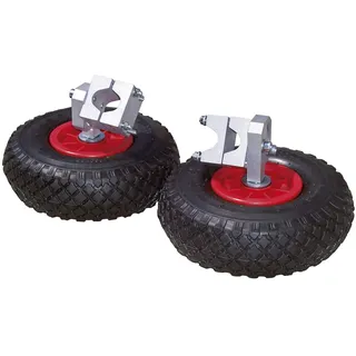 Kerbl Stützräder für Schubkarre 2er Set Ø25 cm Schwarz