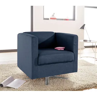 Home Affaire Cocktailsessel Bob Polyester 72 x 71 x 75 cm Blau drehbar