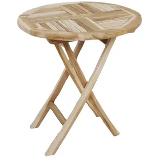 Garden Pleasure JAVA Gartentisch Ø 70 x 75 cm Beige/Braun