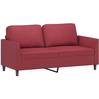 vidaXL 2-Sitzer-Sofa Weinrot 140 cm Kunstleder - Rot