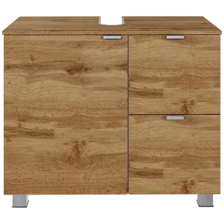 WELLTIME Waschbeckenunterschrank Bauska 2 Auszüge 70 x 53 cm Braun