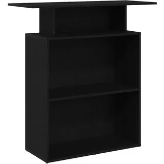 vidaXL Empfangstresen Schwarz 100 x 40 x 104 cm Holzwerkstoff - Schwarz