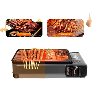 Gasgrill, Dual-Fuel-Kompatibilität, einstellbare Flamme, tragbare Tasche enthalten, leichtes Design, hochwertige Materialien