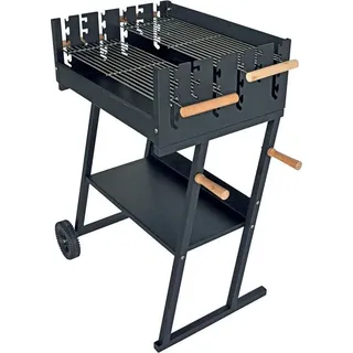 LANDMANN Holzkohlegrill 61 x 45 cm Grillchef Wagon Bbq 11470 - Schwarz
