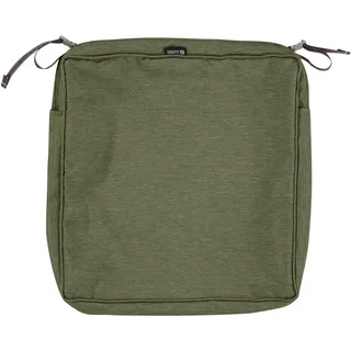 CLASSIC ACCESSORIES Montlake Wasserabweisender Outdoor-Sitzkissenbezug, Terrassenmöbel, Stuhlkissen, 48 x 48 x 7,6 cm, Farngrün meliert