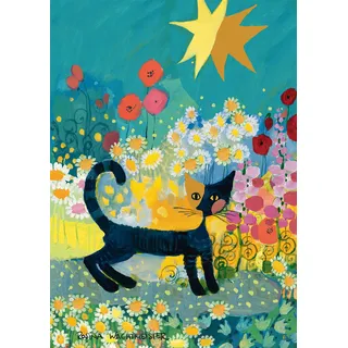 Schmidt Spiele 58661 Katze im Blütenmeer, Rosina Wachtmeister, 1000 Teile Puzzle