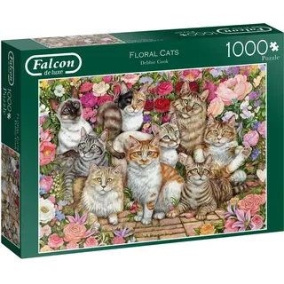 FALCON Puzzle Katzen zwischen Blumen 1000 Teile