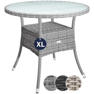 CASARIA Gartentisch Beistelltisch Ø 80 x 74 cm Grau