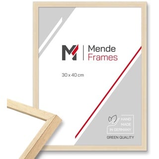 Mende Frames Bilderrahmen Modern 30x30cm I Farbe: Natur I Fotorahmen I klassischer Holzbilderrahmen I Made in Germany I V950