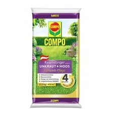 Compo Rasendünger gegen Unkraut+Moos 4in1 Komplett-Pflege 13,5 kg für 450 m2