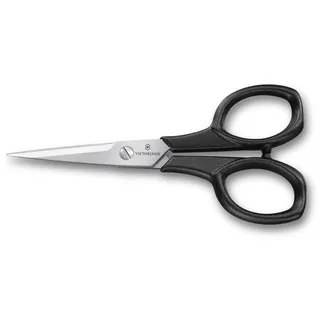 Victorinox Haushaltsschere "Italy", Bastelschere, Papierschere, Scharfe Klinge, 10 cm, Robuster Kunststoffgriff, Rostfreier Stahl, schwarz