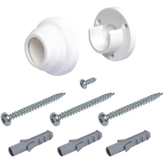 Liedeco Wandträger "Thüringen" für Gardinenstangen Ø 28 mm, weiß