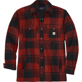 CARHARTT Flannel Sherpa, Textiljacke - Schwarz/Rot - S