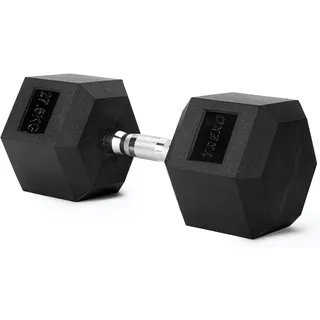 Trexo Hex Gummierte Hantel 27,5 kg SCHWARZ 27.5 kg