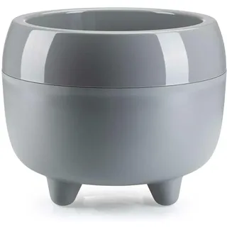 HowHomely Übertopf Blumentopf Pflanztopf mit Beinen grau modern 30x24cm 6,5 L