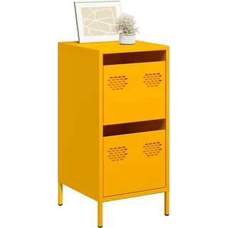 vidaXL Sideboard Senfgelb 35x39x73,5 cm Kaltgewalzter Stahl - Gelb