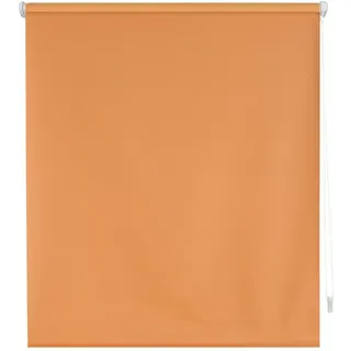 Decorblind | Verdunkelungsrollo, glatt, ohne Werkzeug und ohne Bohren, Maße Rollo: 140 x 180 x 180 cm (B x L), Maße Stoff: 137 x 175 cm, einfarbig, Orange, Fensterrollos