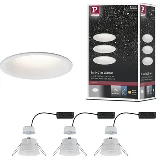 Paulmann Cymbal 3er Set 3x6,8W rund weiß matt