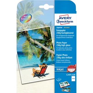 Avery Zweckform Avery Zweckform Superior Inkjet Fotopapier 13 x 18cm 230 g/m2 45 Blatt C2495-45R