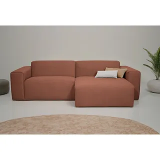 otto home »Koa, 228 cm, L-Form, Modulsofa in Cord, Chenille, Struktur, Webstoff« Designsofa, weicher Lounge-Sitzkomfort, Welleunterfederung, bodentief
