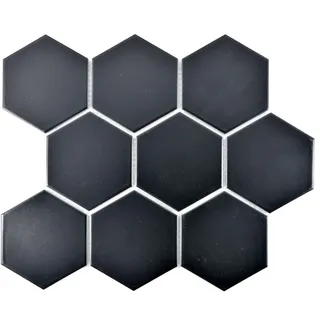 Keramikmosaik schwarz Fliesenspiegel Dusche Küche Wand 11F-0311 10 Mosaikmatten