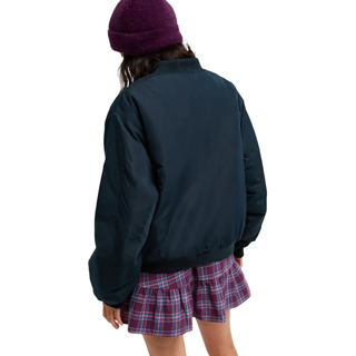 Bomberjacke ROXY "Golden Rise", Damen, Gr. XS, blau (anthrazit), Obermaterial: 100% Polyester., Jacken Bomberjacke