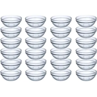 Provance 6-24 Stück Dipschalen Dessertschalen Ø 9 cm Schüsseln aus Glas Glasschälchen Tapasschalen (24 Stück)