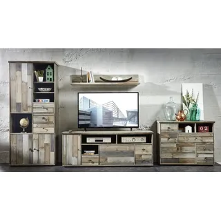 Innostyle Wohnwand BONANZA Driftwood Nachbildung - Grau