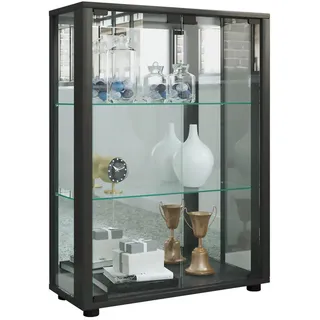 VCM Vitrine Sintalo 60 x 80 x 25 cm Schwarz