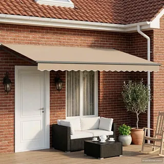vidaXL Elektrische ausziehbare Markise Beige 4 x 3 m - Beige