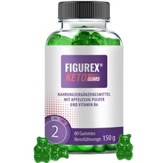 FIGUREX Keto Gummies | Gummibärchen für den Stoffwechsel mit Vitamin B6 | Fruchtgummis für Keto-Diät, 60 Stück