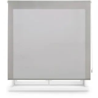 Blindecor Transparentes Rollo nach Maß | Rollo nach Maß | Grau | 70 x 250 cm (Breite x Höhe) Stoffgröße 67 x 245 cm | lichtdurchlässige Rollos für Fenster