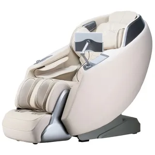 Home Deluxe Massagesessel ALVINA mit Premium Webstoffpolsterung - Beige