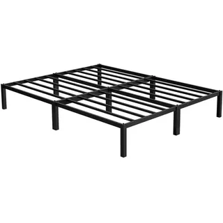 ML-Design Metallbett 160x200 cm Stahlrahmen mit Lattenrost, Schwarz, Bettgestell