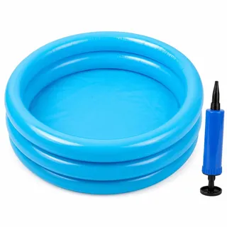 LeGeYo Baby Planschbecken 60 cm, Baby Pool aufblasbar mit Handpumpe, Mini Schwimmbecken für Balkon Garten Reise und Lagerung