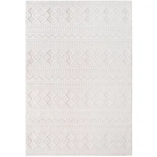 Flachwebeteppich , Creme , Textil , Struktur , quadratisch , 120x170 cm , Oeko-Tex® Standard 100 , für Fußbodenheizung geeignet, in verschiedenen Größen erhältlich, schmutzabweisend, UV-beständig, feuchtraumgeeignet, pflegeleicht, leicht zusammenrollbar, rutschfeste Unterfläche , Teppiche und Böden, Teppiche, Moderne Teppiche
