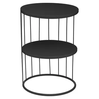 Beistelltisch Kobu schwarz - Schwarz