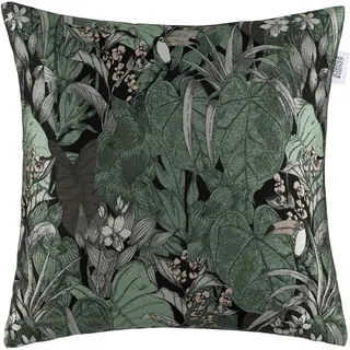Schöner Wohnen Zierkissen , Grün , Textil , Blätter , Füllung: Vlies,Vlies , 45x45 cm , hochwertige Qualität , Heimtextilien, Wohntextilien, Kissen, Zierkissen
