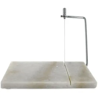 Fackelmann FM Professional 22259 Fettleberschneider, Präsentation, Fettleberschneider, Servieren von Foie Gras, Edelstahl, Marmor, Hellgrau, 23 cm x 15 cm x 5 cm