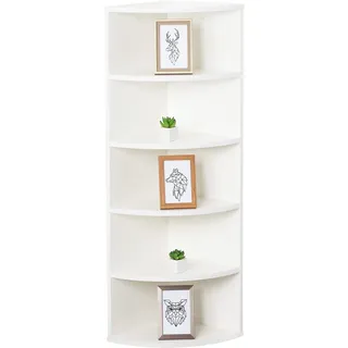 Ricoo Eckregal 110 x 33 x 33 cm Weiß